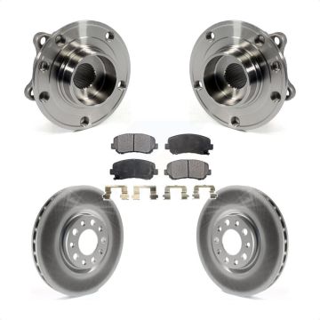 Front Hub Bearing Assembly Coated Disc Brake Rotor & Pads Kit For Chrysler 200 Dodge Dart KBB-104718