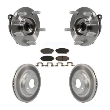 Front Hub Bearing Assembly Coated Disc Brake Rotors And Pads Kit For Mazda 3 CX-3 Sport KBB-104723