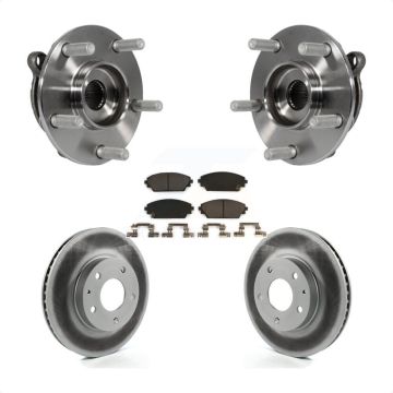 Front Hub Bearing Assembly Coated Disc Brake Rotors And Pads Kit For Mazda 3 CX-3 Sport KBB-104725