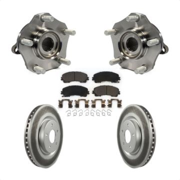 Front Hub Bearing Assembly Coated Disc Brake Rotors And Ceramic Pads Kit For Nissan Rogue KBB-104728