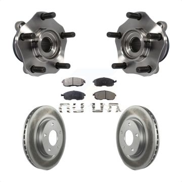 Front Hub Bearing Assembly Coated Disc Brake Rotor And Ceramic Pads Kit For Nissan Sentra KBB-104732