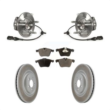 Front Hub Bearing Assembly Coated Disc Brake Rotors And Pads Kit For Jaguar XF XJ XK KBB-104736