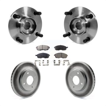 Front Hub Bearing Assembly Coated Disc Brake Rotors And Pads Kit For Nissan Versa Cube KBB-104738