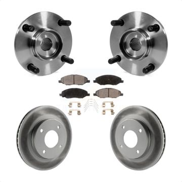 Front Hub Bearing Coat Brake Rotor Pad Kit For Nissan Versa 1.6L with Non-ABS 4-Wheel ABS KBB-104739