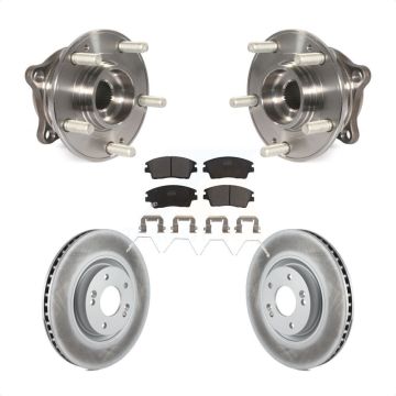 Front Hub Bearing Assembly Coated Disc Brake Rotors And Ceramic Pads Kit For Kia Sportage KBB-104743