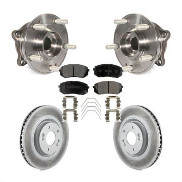 Front Hub Bearing Assembly Coated Disc Brake Rotor Pads Kit For Hyundai Sonata Kia Optima KBB-104744