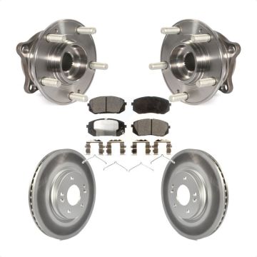 Front Hub Bearing Assembly Coated Disc Brake Rotor Pads Kit For Hyundai Sonata Kia Optima KBB-104746