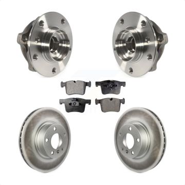 Front Hub Bearing Assembly Coated Disc Brake Rotors And Ceramic Pads Kit For BMW X3 X4 KBB-104749