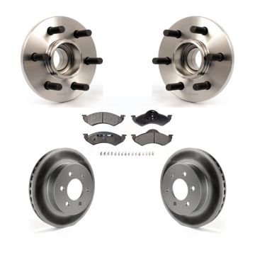Front Hub Bearing Coat Brake Rotor Pads Kit For Dodge Dakota Durango RWD with 2-Wheel ABS KBB-104762