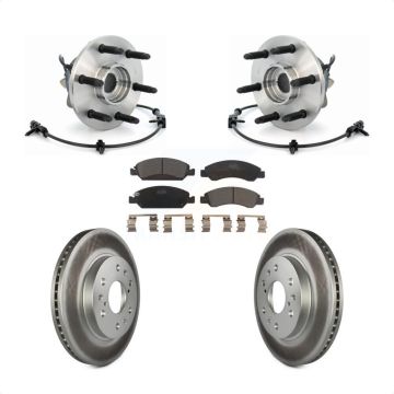 Front Hub Bearing Coat Brake Rotor Pad Kit For Chevrolet GMC Silverado 1500 Sierra Savana KBB-104767