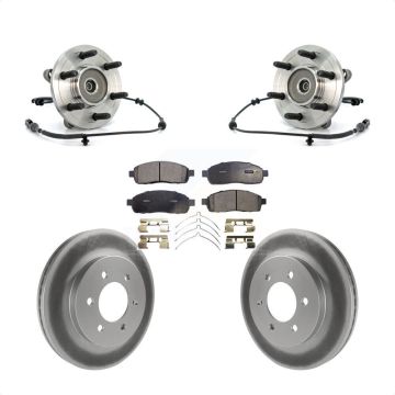 Front Hub Bearing Assembly Coated Disc Brake Rotor And Ceramic Pad Kit For Ford F-150 4WD KBB-104771