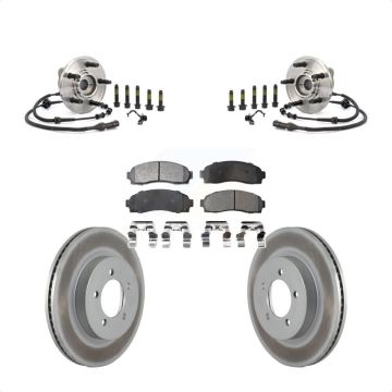 Front Hub Bearing Assembly Coat Brake Rotor Pad Kit For Ford Explorer Mercury Mountaineer KBB-104773