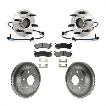 Front Hub Bearing Coat Brake Rotor Pads Kit For Chevrolet GMC Silverado 1500 Sierra Yukon KBB-104777