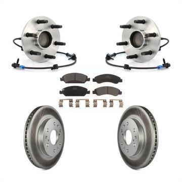 Front Hub Bearing Coat Brake Rotor Pad Kit For Chevrolet GMC Silverado 1500 Sierra Savana KBB-104778