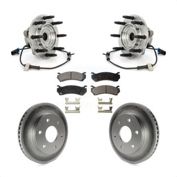 Front Hub Bearing Coated Disc Brake Rotor Pad Kit For Chevrolet Silverado 1500 GMC Sierra KBB-104781