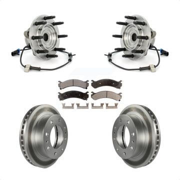Front Hub Bearing Coat Brake Rotor Pads Kit For GMC Chevrolet Sierra 2500 HD Silverado H2 KBB-104782