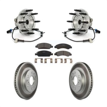 Front Hub Bearing Coated Disc Brake Rotor Pad Kit For Chevrolet GMC Silverado 1500 Sierra KBB-104783