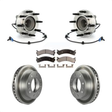 Front Hub Bearing Coat Brake Rotor Pads Kit For Chevrolet GMC Express 2500 Savana 3500 XL KBB-104785