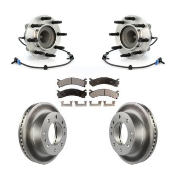 Front Hub Bearing Assembly Coat Brake Rotor Pad Kit For Chevrolet Express 4500 GMC Savana KBB-104786