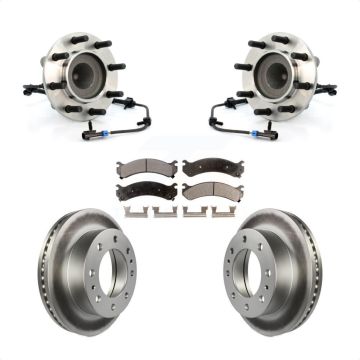 Front Hub Bearing Coated Brake Rotor & Pad Kit For Chevrolet Express 3500 GMC Savana 4500 KBB-104787