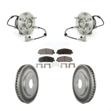 Front Hub Bearing Assembly Coated Disc Brake Rotor And Ceramic Pad Kit For Suzuki Equator KBB-104790