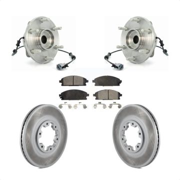 Front Hub Bearing Assembly Coated Disc Brake Rotor And Pad Kit For 2004 Nissan Pathfinder KBB-104796