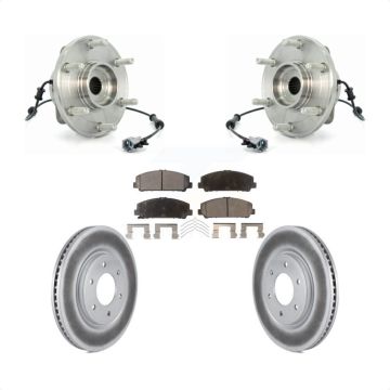 Front Hub Bearing Assembly Coated Brake Rotor & Pad Kit For 2007 INFINITI QX56 From 04 07 KBB-104798