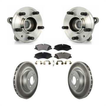 Front Hub Bearing Assembly Coated Disc Brake Rotor Pad Kit For Land Rover Range Sport LR4 KBB-104801