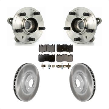 Front Hub Bearing Coat Brake Rotor Pads Kit For 10-13 Land Rover Range Sport Supercharged KBB-104802