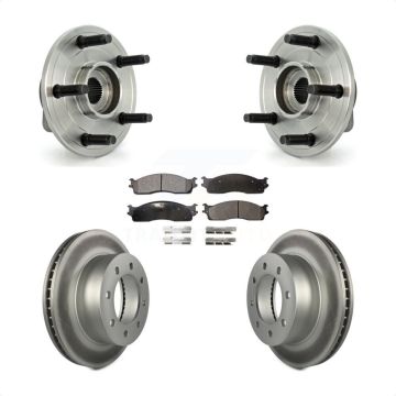 Front Hub Bearing Coat Brake Rotor Pad Kit For 2007-2008 Dodge Ram 1500 With 5 Lug Wheels KBB-104805