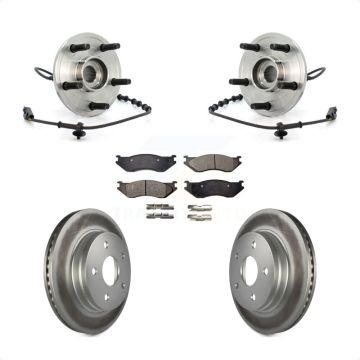 Front Hub Bearing Assembly Coated Disc Brake Rotor And Ceramic Pad Kit For Dodge Ram 1500 KBB-104806