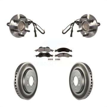 Front Hub Bearing Coated Brake Rotor & Pads Kit For Ford Expedition Lincoln Navigator RWD KBB-104824