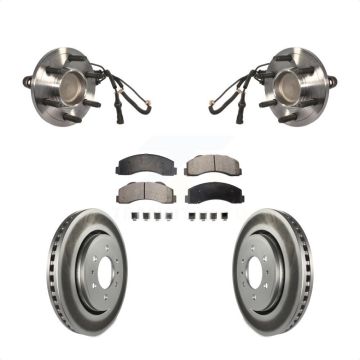 Front Hub Bearing Coat Brake Rotor Pad Kit For 2010 Ford Expedition Lincoln Navigator RWD KBB-104825