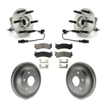 Front Hub Bearing Assembly Coated Disc Brake Rotor & Pad Kit For Chevrolet Silverado 1500 KBB-104829
