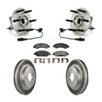Front Hub Bearing Coat Brake Rotor Pads Kit For Chevrolet Avalanche Cadillac GMC Tahoe XL KBB-104830
