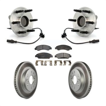 Front Hub Bearing Coat Brake Rotor Pads Kit For Chevrolet Avalanche GMC Tahoe Cadillac XL KBB-104835