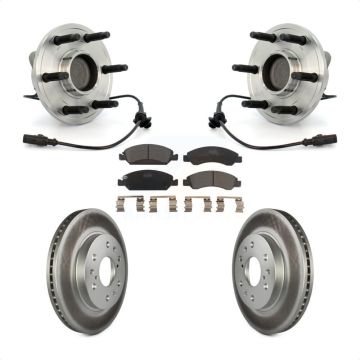 Front Hub Bearing Coat Brake Rotor Pads Kit For Chevrolet GMC Sierra 1500 Silverado Tahoe KBB-104836