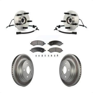 Front Hub Bearing Assembly Coated Disc Brake Rotor And Ceramic Pad Kit For Dodge Ram 1500 KBB-104841