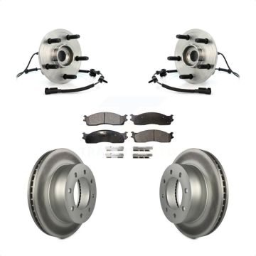 Front Hub Bearing Coat Brake Rotor Pad Kit For 2007-2008 Dodge Ram 1500 With 5 Lug Wheels KBB-104842