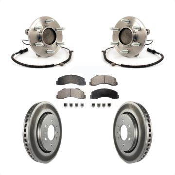 Front Hub Bearing Assembly Coated Disc Brake Rotors And Pads Kit For 2010 Ford F-150 RWD KBB-104844