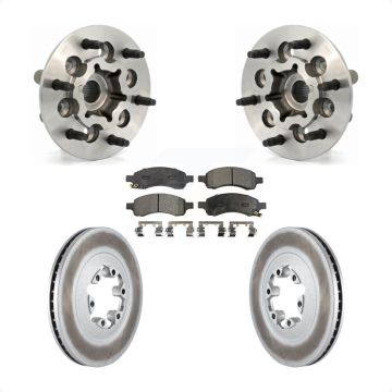 Front Hub Bearing Assembly Coated Brake Rotor & Pad Kit For Chevrolet Colorado GMC Canyon KBB-104850