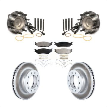 Front Hub Bearing Assembly Coat Brake Rotor Pad Kit For Ford F-450 Super Duty F-550 4 X 2 KBB-104861