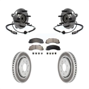 Front Hub Bearing Coat Brake Rotor Pad Kit For 2011-2014 Ford F-150 RWD With 7 Lug Wheels KBB-104866
