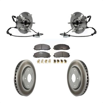 Front Hub Bearing Assembly Coated Disc Brake Rotors And Pads Kit For Dodge Grand Caravan KBB-104870