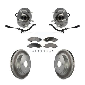 Front Hub Bearing Assembly Coated Disc Brake Rotors And Pads Kit For Ram 1500 Classic 4WD KBB-104873
