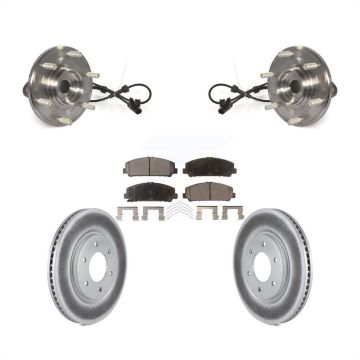 Front Hub Bearing Assembly Coated Disc Brake Rotors And Pads Kit For Nissan TITAN Armada KBB-104876