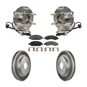Front Hub Bearing Coat Brake Rotor Pads Kit For GMC Sierra 1500 Chevrolet Silverado Tahoe KBB-104877