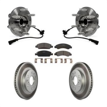 Front Hub Bearing Coat Brake Rotor Pads Kit For GMC Sierra 1500 Chevrolet Silverado Tahoe KBB-104879