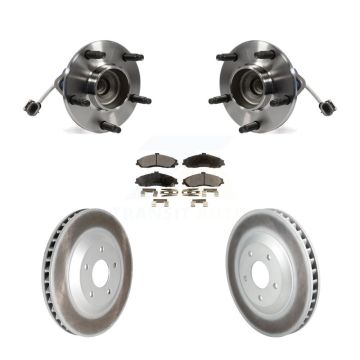 Front Hub Bearing Assembly Coated Brake Rotor Pad Kit For Chevrolet Corvette Cadillac XLR KBB-104885