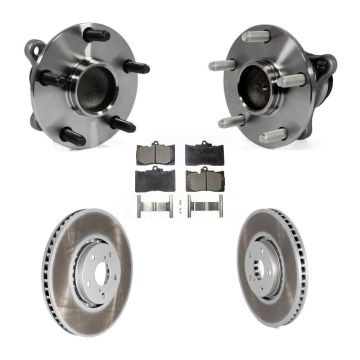 Front Hub Bearing Coat Brake Rotor Pad Kit (5Pc) For Lexus IS350 GS350 GS450h GS430 GS460 KBB-104887